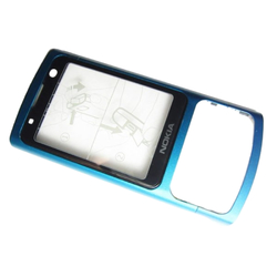 Přední kryt Nokia 6700 Slide Petrol Blue / modrý, Originál