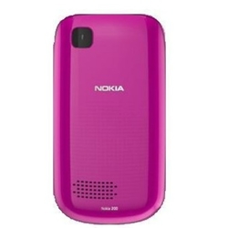 Zadní kryt Nokia Asha 200 Pink / růžový, Originál