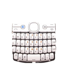 Klávesnice Nokia Asha 205 White / bílá - anglická, Originál
