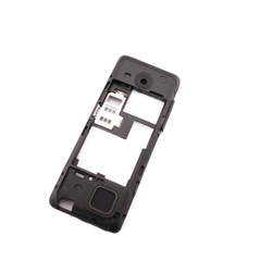 Střední kryt Nokia 206 Black / černý - Dual SIM, Originál