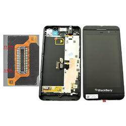 Přední kryt Blackberry Z10 3G Black / černý + LCD + dotyková deska - 15pin, Originál