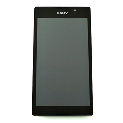 Přední kryt Sony Xperia C, C2305 Black / černý + LCD + dotyková deska, Originál