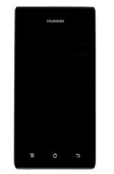 Přední kryt Huawei Ascend P1 Black / černý + LCD + dotyková deska, Originál