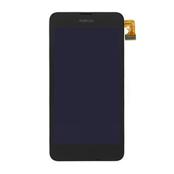 Přední kryt Nokia Lumia 630, 635 Black / černý + LCD + dotyková deska, Originál