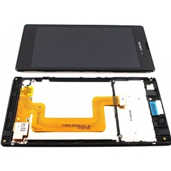 Přední kryt Sony Xperia T3, D5102, D5103, D5106 černý + LCD + dotyková deska, Originál