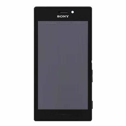 Přední kryt Sony Xperia M2, D2303, D2305, D2306 černý + LCD + dotyková deska, Originál