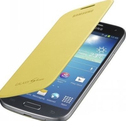 Pouzdro Samsung EF-FI919BYE Flip Yellow / žluté pro i9195 Galaxy S4 mini, Originál