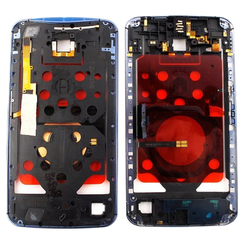 Střední kryt Motorola Nexus 6 Black Blue / modrý černý, Originál