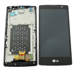 Přední kryt LG Spirit 4G LTE, H440n Black / černý + LCD + dotyková deska, Originál - SWAP