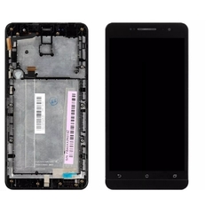 Přední kryt Asus ZenFone 6, A600CG Black / černý + LCD + dotyková deska, Originál