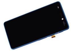 Přední kryt Wiko Highway Navy Blue / modrý + LCD + dotyková deska, Originál