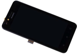 Přední kryt Huawei Ascend Y3 II 4G Black / černý + LCD + dotyková deska, Originál