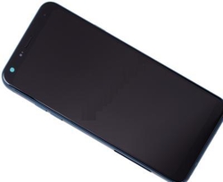 Přední kryt LG Q7 Plus, LMQ610 Blue / modrý + LCD + dotyková deska, Originál
