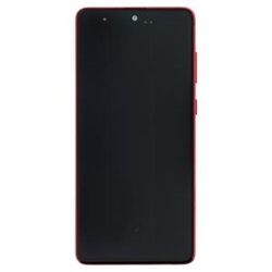 Přední kryt Samsung N770 Galaxy Note 10 Lite Red / červený + LCD + dotyková deska, Originá