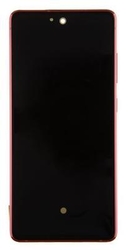 Přední kryt Samsung G781 Galaxy S20 FE 5G Cloud Red / červený + LCD + dotyková deska, Orig