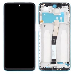 Přední kryt Xiaomi Redmi Note 9 Pro, Note 9S Aurora Blue / modrý + LCD + dotyková deska, O