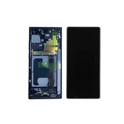 Přední kryt Samsung N985 Note 20 Ultra Black / černý + LCD + dotyková deska, Originál