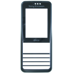Přední kryt Sony Ericsson G502 Black / černý - logo (Service Pac