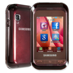 Přední kryt Samsung C3300 Champ Wine Red / vínový, Originál