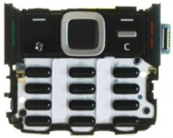 Klávesnice Nokia N82 + membrána + joystick Black / černá, Originál