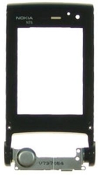 Kryt kolem LCD Nokia N76 Black / černý, Originál