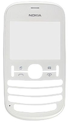 Přední kryt Nokia Asha 200 Pearl White / bílý (Service Pack)