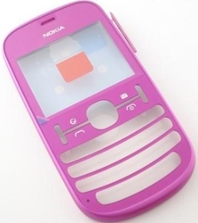 Přední kryt Nokia Asha 201 Pink / růžový, Originál