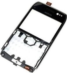 Přední kryt Nokia E6-00 Black / černý + dotyková deska (Service