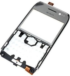 Přední kryt Nokia E6-00 Silver / stříbrný + dotyková deska (Serv