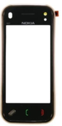 Přední kryt Nokia N97 mini Cherry Black / černý + dotyková deska, Originál