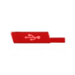Krytka USB Nokia E66 Red / červená, Originál