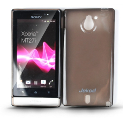 Pouzdro Jekod TPU pro Sony Xperia Sola, MT27i Black / černé