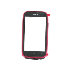 Přední kryt Nokia Lumia 610 Magenta Pink / růžový + dotyková deska, Originál