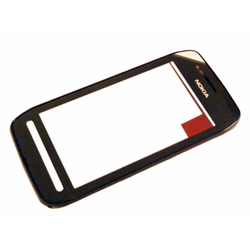Přední kryt Nokia 603 Black / černý + dotyková deska, Originál