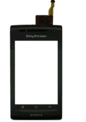 Přední kryt Sony Ericsson Xperia X8, E15 Black / černý + dotyková deska, Originál