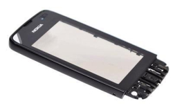 Přední kryt Nokia Asha 311 Graphite / grafitový + dotyková deska, Originál