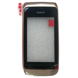 Přední kryt Nokia Asha 308, 310 Gold / zlatý + dotyková deska, Originál
