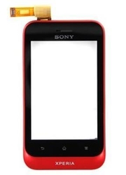 Přední kryt Sony Xperia Tipo, ST21i Red / červený + dotyková deska, Originál