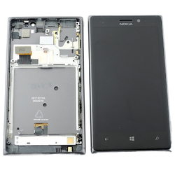 Přední kryt Nokia Lumia 925 Grey / šedý + LCD + dotyková deska, Originál