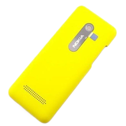 Zadní kryt Nokia 206 Yellow / žlutý - Dual SIM, Originál