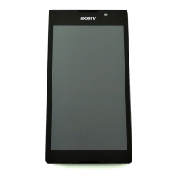 Přední kryt Sony Xperia C, C2305 Black / černý + LCD + dotyková