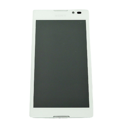 Přední kryt Sony Xperia C, C2305 White / bílý + LCD + dotyková d