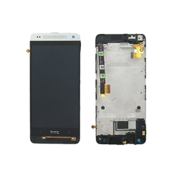 Přední kryt HTC One mini M4 Silver / stříbrný + LCD + dotyková d