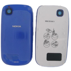 Zadní kryt Nokia Asha 201 Matt Blue / tmavě modrý (Service Pack)
