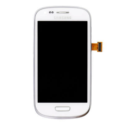 Přední kryt Samsung i8200 Galaxy S3 mini VE White / bílý + LCD + dotyk (Service Pack)