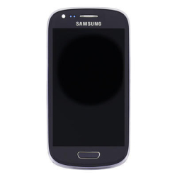Přední kryt Samsung i8190, i8200 Galaxy S3 mini VE šedý + LCD + dotyk deska (Service Pack)