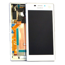 Přední kryt Sony Xperia M2 Dual, D2302 White / bílý + LCD + dotyková deska, Originál
