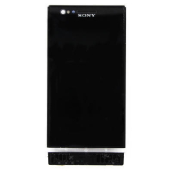 Přední kryt Sony Xperia P, LT22i Black / černý + LCD + dotyková deska, Originál