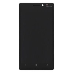Přední kryt Nokia Lumia 930 Black / černý + LCD + dotyková deska, Originál