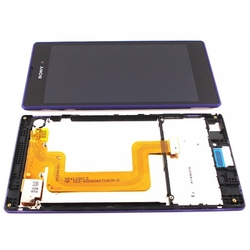 Přední kryt Sony Xperia T3, D5102, D5103, D5106 fialový + LCD + dotyková deska, Originál